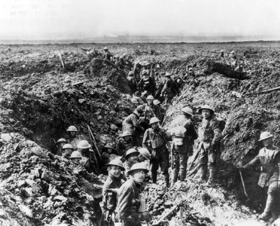 Photograph of Canadian troops in trenches