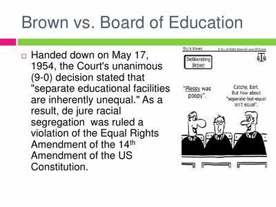 1954 - Brown V. Board Of Education