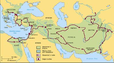 In 334 BCE Alexander the Great lead an army of 34,000 men to Asia Minor ...