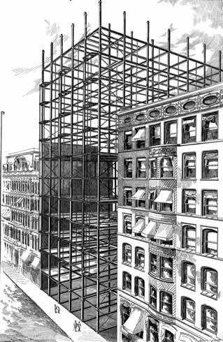 building construction steel chicago marquette skeleton insurance american jenney architecture under 1900 birdcage company william begins entire methods sutori century