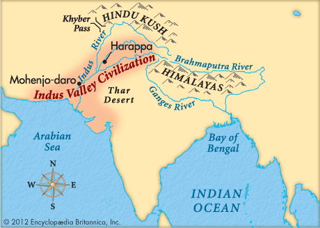 indus river map
