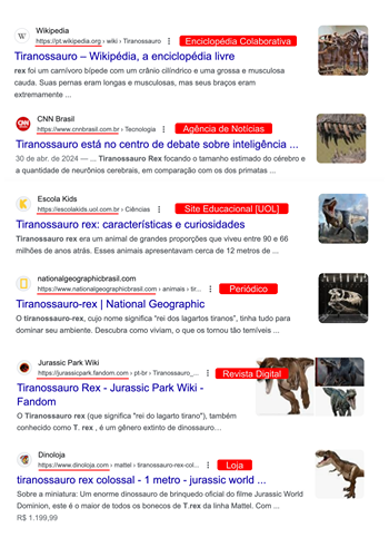OLHANDO DE PERTO OS RESULTADOS DE TEXTO DA SUA BUSCA
