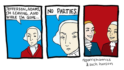 washington george parties political history farewell puns address cartoon jefferson comics american adams thomas fathers founding john revolution while parrish