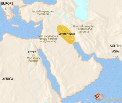 c. 5000 BCE : the first human civilization arises in Mesopotamia, Greek ...