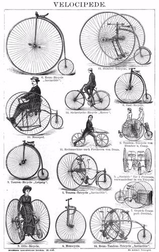 multiple-types-of-old-time-bikes-in-history