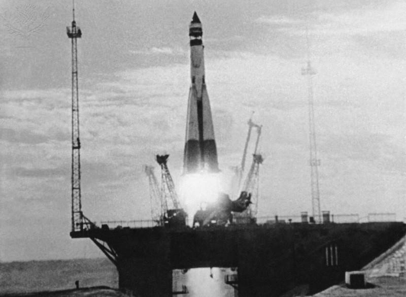 R-7 Launching Sputnik Into Space.