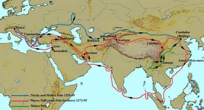 Routes of Marco Polo- mark