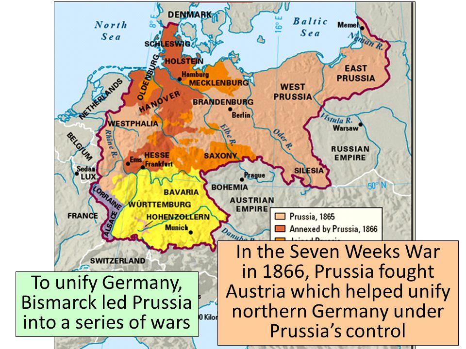 Wars were fought to unify Germany.