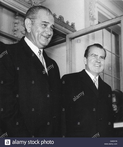 LBJ with Richard Nixon