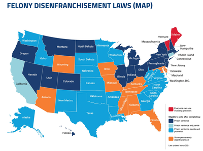 Map of State Felony Disenfranchisement Laws from ADL