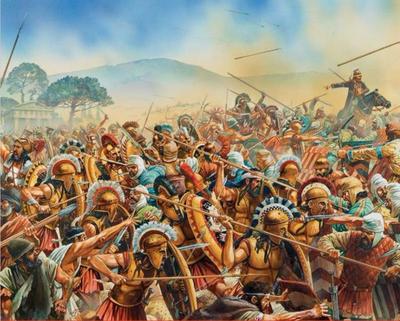 The Romans defeated the Greeks at the Battle of Corinth and Greece ...