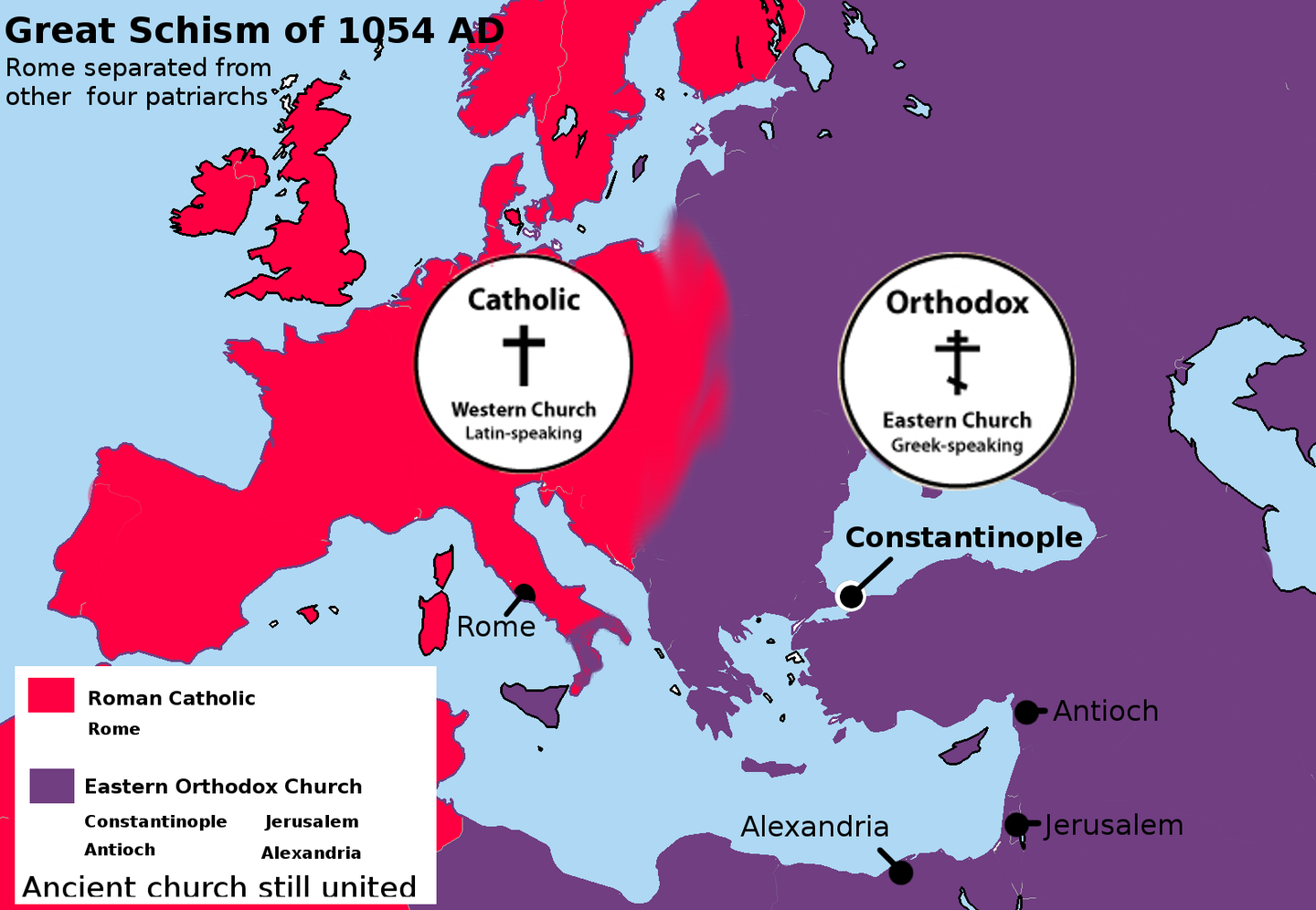 What Caused The Great Schism Of 1054