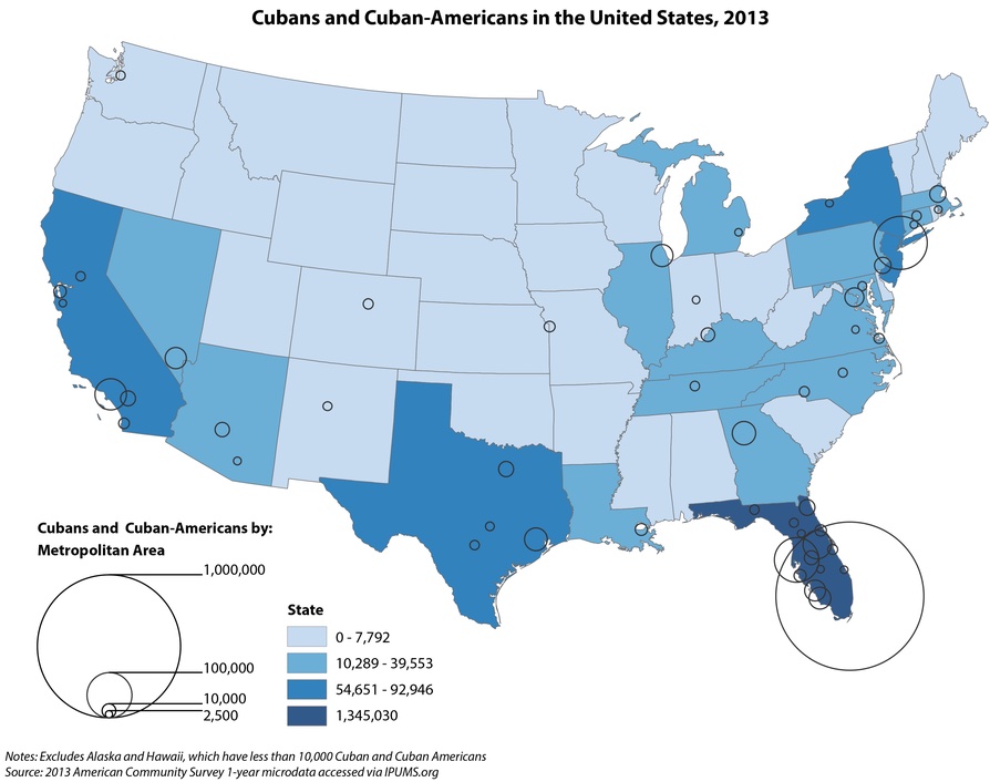 The Distribution of Cubans and Cuban- Americans in the United States