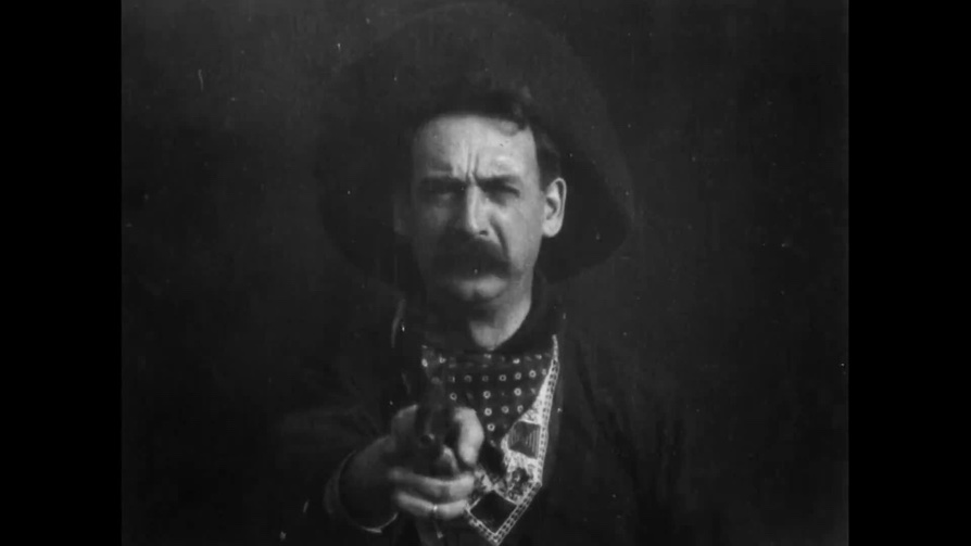 The last shot in The Great Train Robbery.