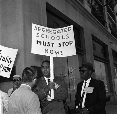 A school segregation protest.