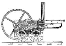 This is the first train called the penydarren. it was invented in 1804 ...