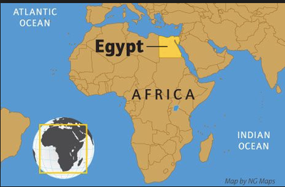 where Egypt is located on the map