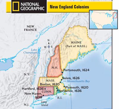 This image shows the states that were claimed by the New England ...