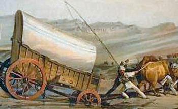 Boers Ox wagons On Great Trek 1835 Boers Ox wagons On Great Trek 1835