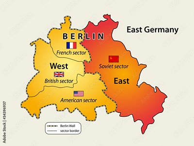 A map of the different sectors of Berlin from 1961-1989 (M2)