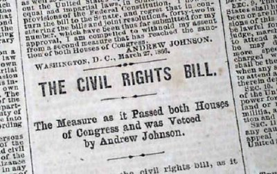 This was in the Newspaper after President Johnson vetoed the bill in ...