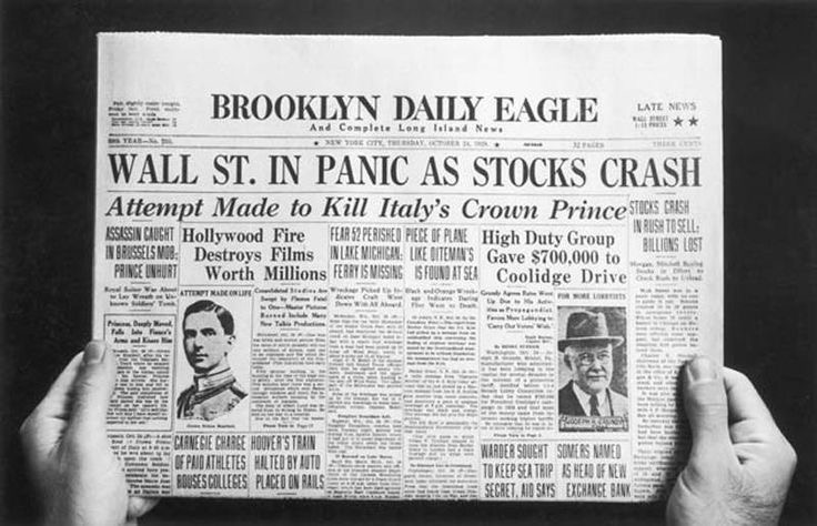 1929. Stock Market Crash - The US plummets into an... | Sutori