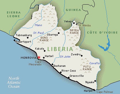 The colony of Liberia