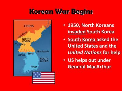 1950 June 25th: The Korean war begins when North Korea invades South Korea.