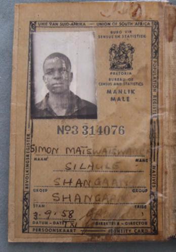 South African Apartheid Id Cards