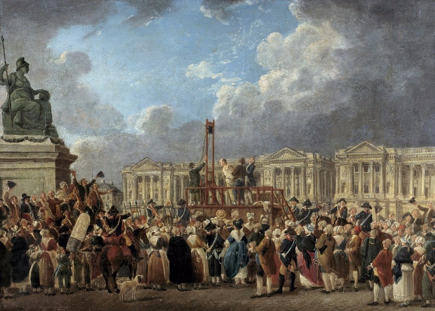 This Image Shows A Man Being Put To Death By The Guillotine For Rebelling Against The Revolution 