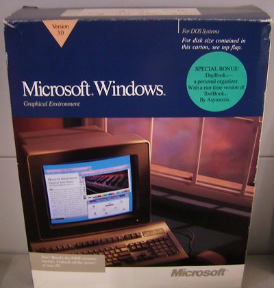 Microsoft windows 3.0 made in New Mexico in 1990.