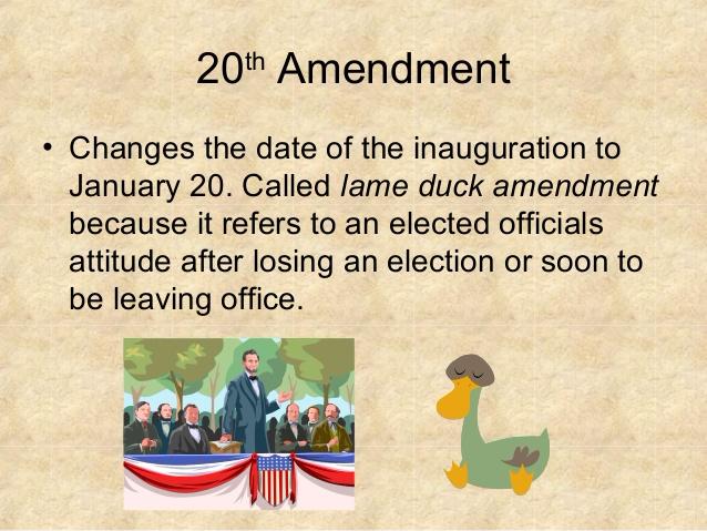 20 The Twentieth Amendment Amendment Xx To The Sutori