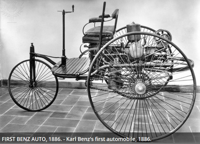 FIRST BENZ AUTO, 1886. - Karl Benz's first automobile, 1886. . Fine Art ...