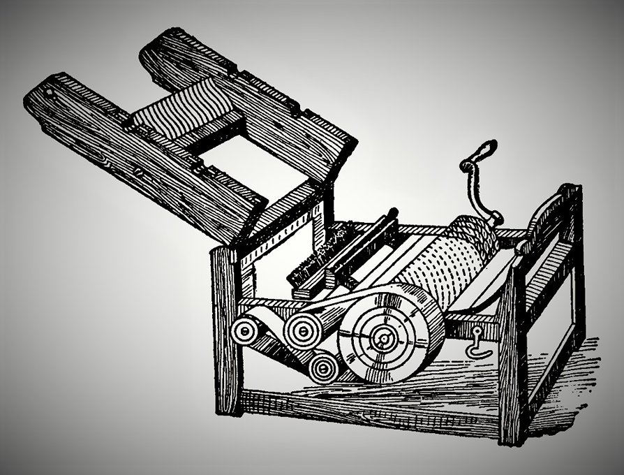 -1794 Invention of the cotton gin created by (Eli Whitney)