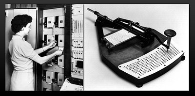 Left: Punch card reader. Right: Punch card writer. Image source: https ...