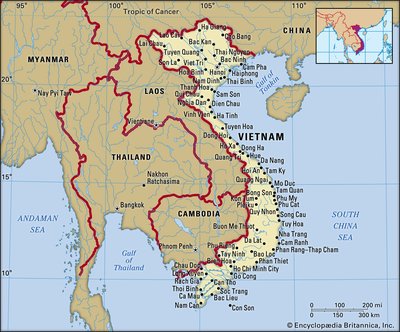 Vietnam Map Boundaries Cities Locator 