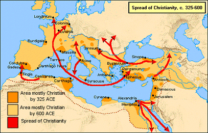 Image result for spread of christianity by 650 ad