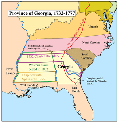 In 1752, Georgia Trustees surrendered Georgia's charter to the British ...