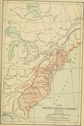 ( Map that shows how far the colonist were aloud to colonize )