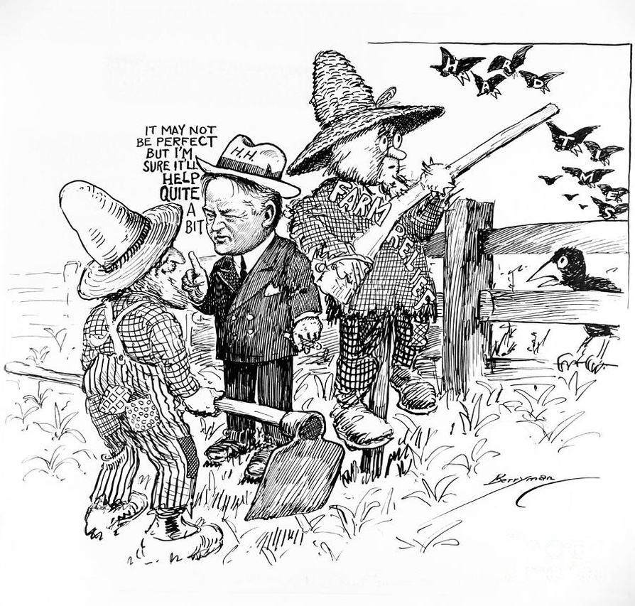 Due to his ineffectual handling of the Great Depression, Hoover was