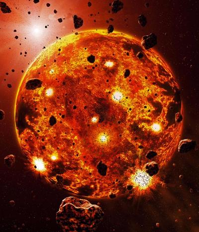 Evolution Meteorlite 3.9 Billion Years Ago