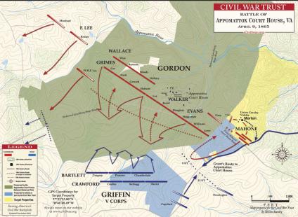 appomattox battle civil war events american sutori court house