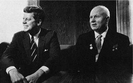 kennedy john nikita khrushchev jfk cold war 1961 soviet president during nuclear thawed speech wallpaper orwell george anxiety impact did