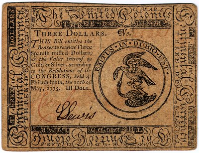 Continental One-Third Dollar Bill