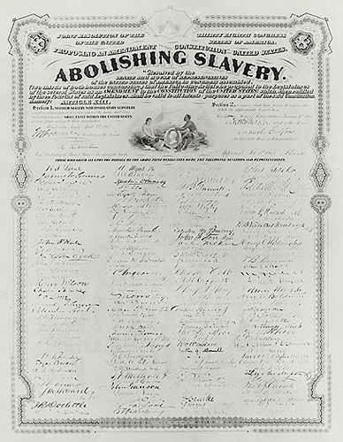 The abolishment of slavery.