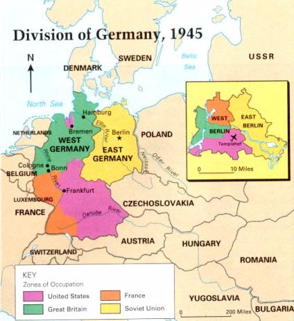 How Germany Was Divided After WWII.