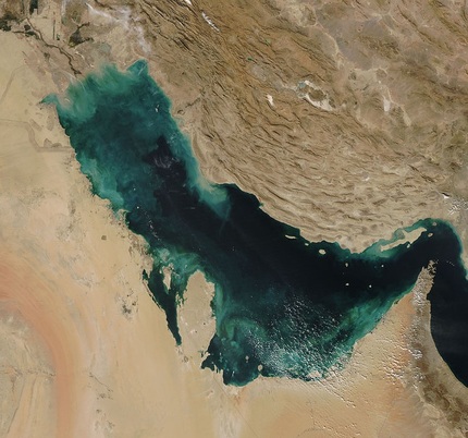 Persian Gulf from space. Photo taken by NASA