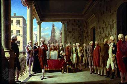 Here is George Washington becoming the first President of the United ...