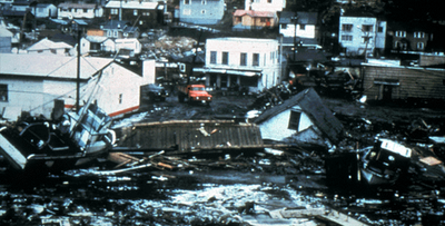1964 tsunami map