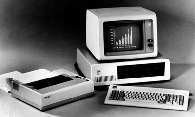 The first personal computer, the IBM. Microsoft supplied the operating ...